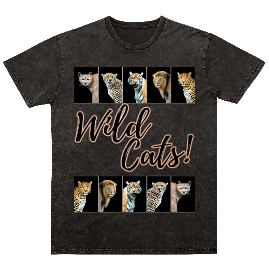 WILDCATS! | Lion, Leopard, Cheetah, Puma, Tiger Mineral Wash T Shirts