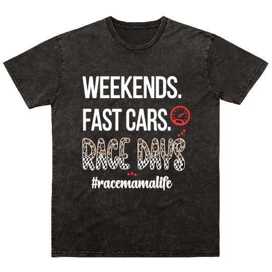 Race Mama Life Racing Mom Racing Mother Gifts Mineral Wash T Shirts