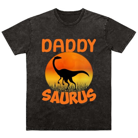 Daddysaurus Papasaurus Mineral Wash T Shirts
