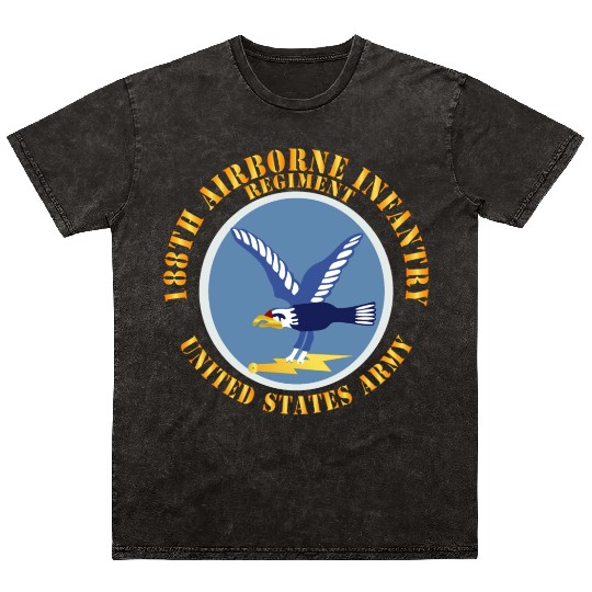 Army 188th Airborne Infantry Regiment SSI X 300 Mineral Wash T Shirts