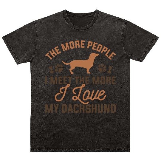 I Love My Dachshund Mineral Wash T Shirts
