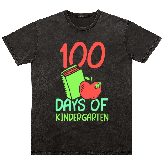 100 Days Of Kindergarten Sayings Cute Sweet Team Mineral Wash T Shirts