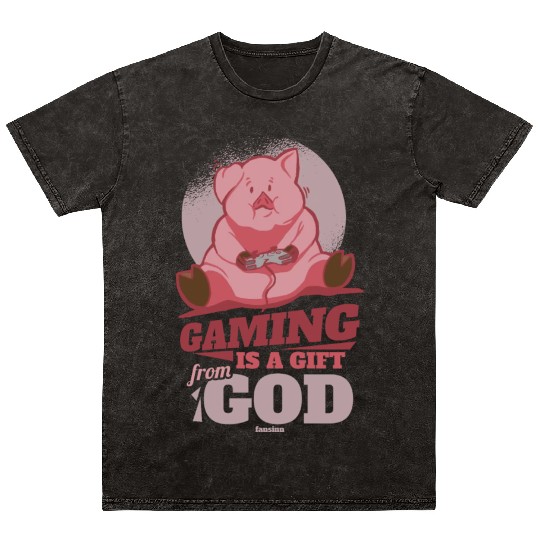Pig animal piglet farm funny gift Mineral Wash T Shirts