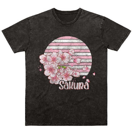 Cherry Blossoms Nature Lover Flower Mineral Wash T Shirts