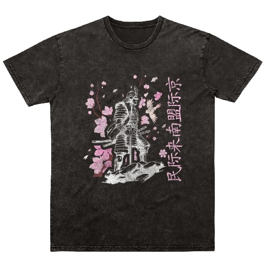 Japan Cherry Blossom Festival Spring Colorful Mineral Wash T Shirts