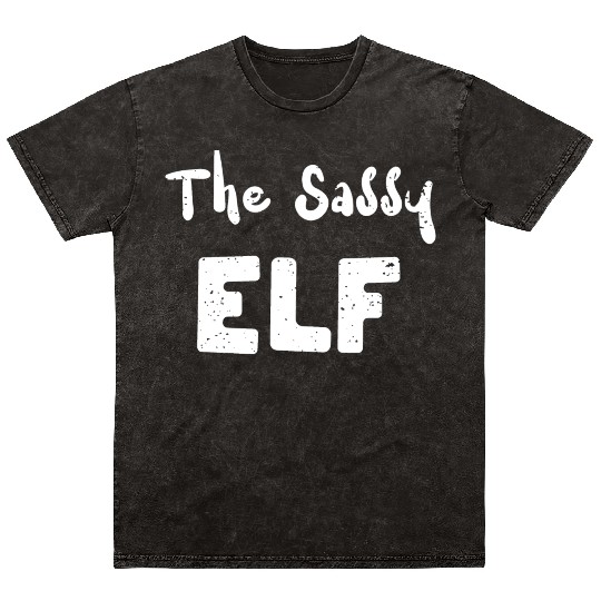 The Sassy Elf - Christmas Elf Mineral Wash T Shirts