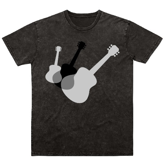 musician 3 guitars guitarist Mineral Wash T Shirts
