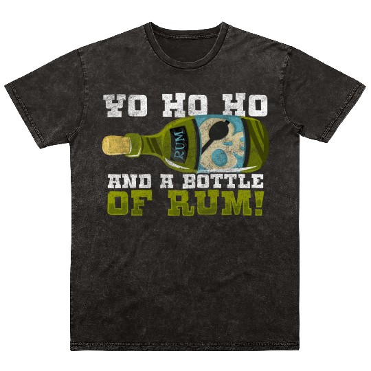 Pirate Ship Treasure Buccaneer Skull Mineral Wash T Shirts