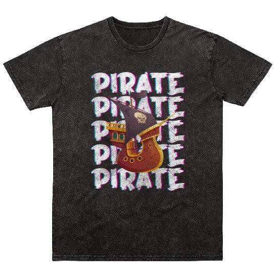 Pirate Ship Buccaneer Crew Mineral Wash T Shirts