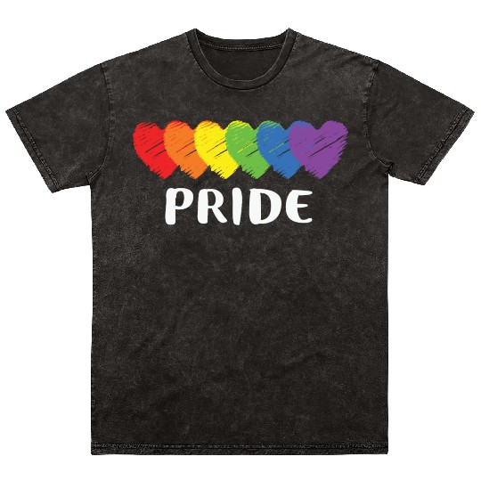 LBGT Flag Gay Pride Human Mineral Wash T Shirts