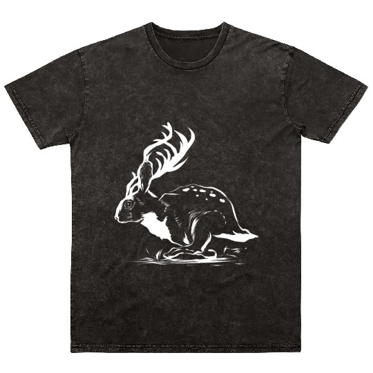 Jackalope Head Gift Mineral Wash T Shirts