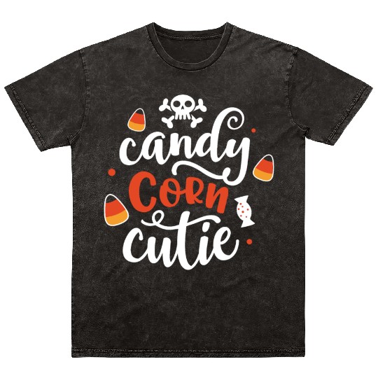 Candy Corn Cutie Halloween Holiday Scary Mineral Wash T Shirts