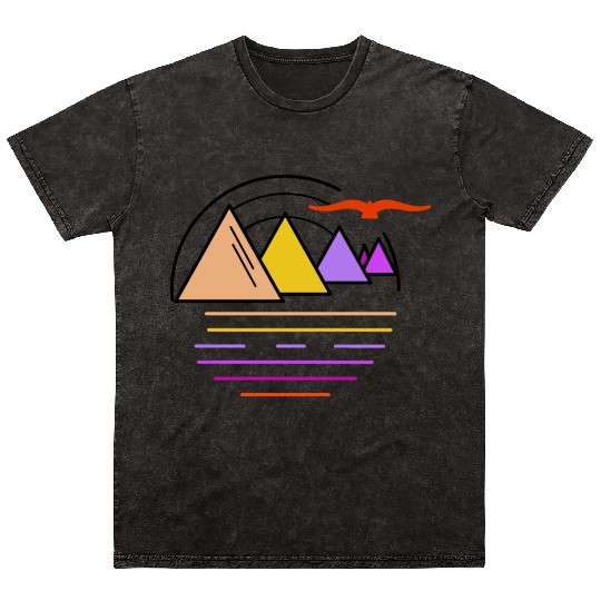 Retro Vintage Sunset Vacation Beach Island Style Mineral Wash T Shirts