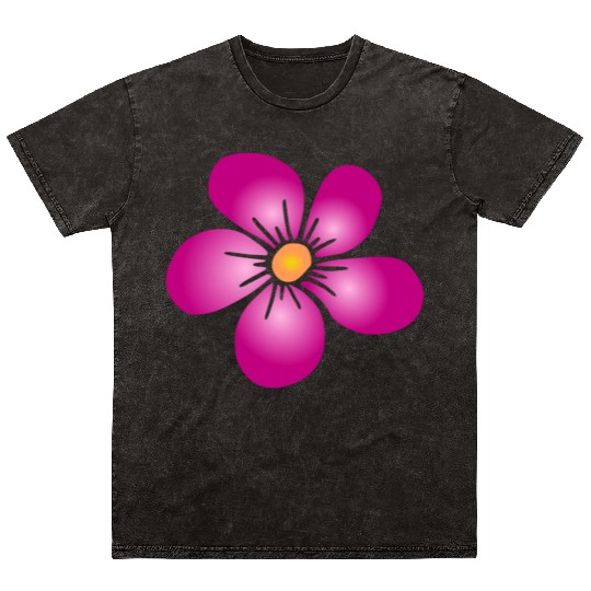 pink blooming daisy flower flowery, floral pattern Mineral Wash T Shirts