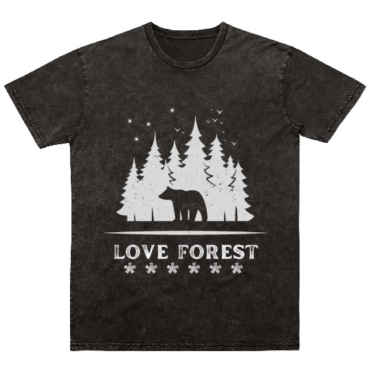 I love forest bear Mineral Wash T Shirts