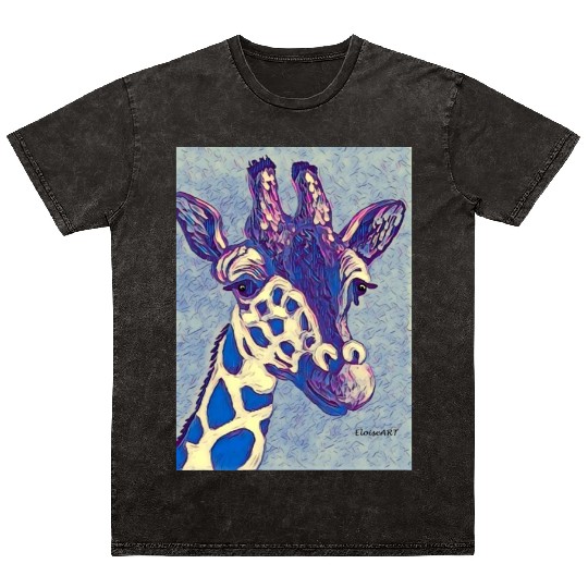 Blue Giraffe Mineral Wash T Shirts