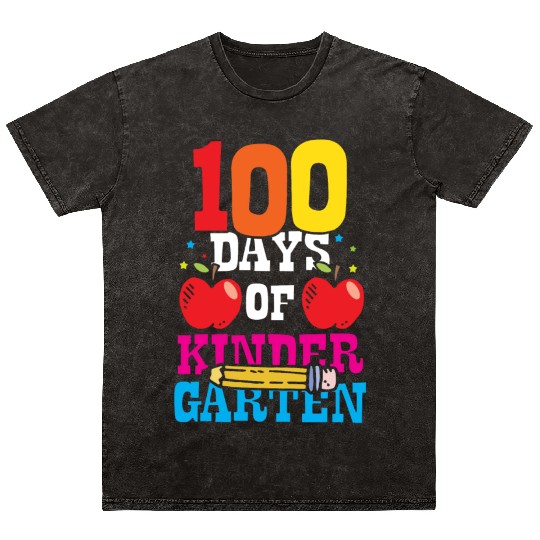 100 Days Of Kindergarten Sweet Cute Sayings Team Mineral Wash T Shirts