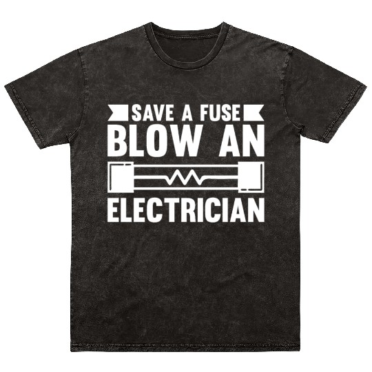 Electrician Electrical Engineer Lineman Mineral Wash T Shirts