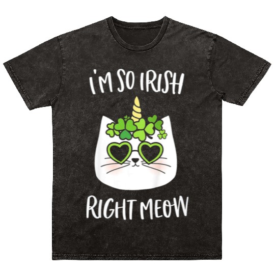 So Irish Right Meow Mineral Wash T Shirts