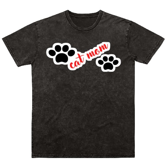 Cat Mom Funny design Classic Mineral Wash T Shirts