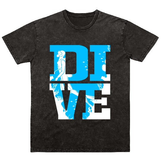 Scuba Diver Dive Scuba Diving Mineral Wash T Shirts