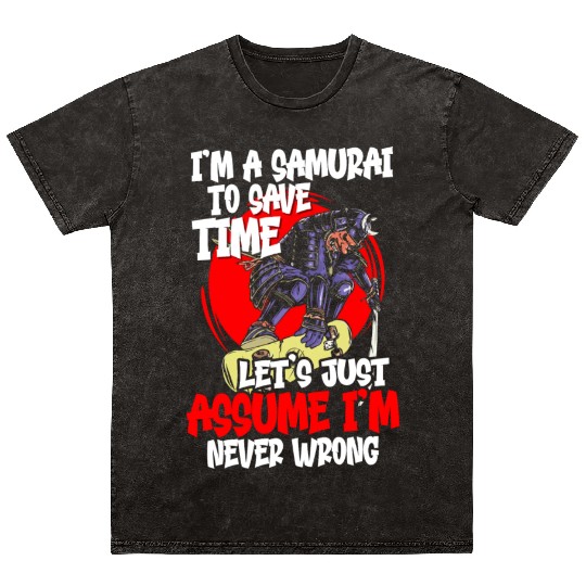 Japan Aikido Martial Arts Sword Mineral Wash T Shirts