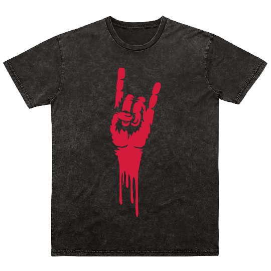 drop blood heavy metal Mineral Wash T Shirts