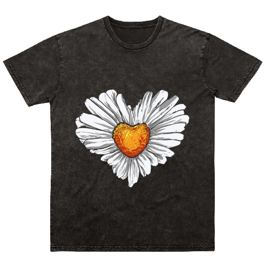 Gardener Daisy Heart Daisy Gardener Mineral Wash T Shirts