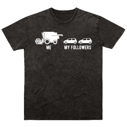 Farmer Agriculture Combine Harvester Mineral Wash T Shirts