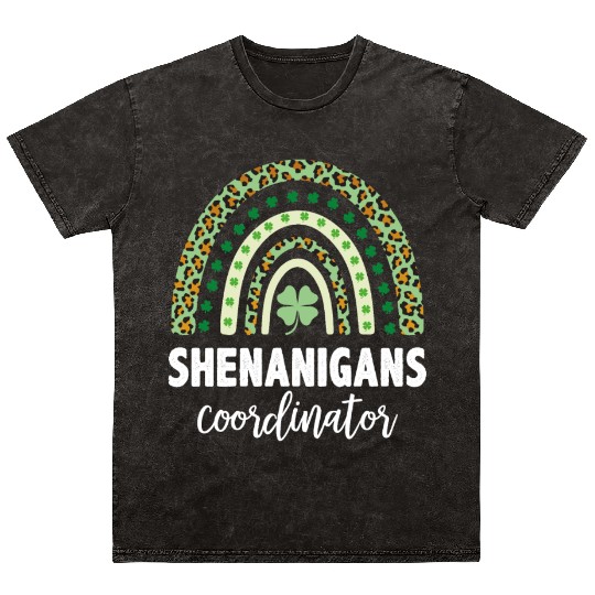 Shenanigans Coordinator Matching Teacher Rainbow Mineral Wash T Shirts