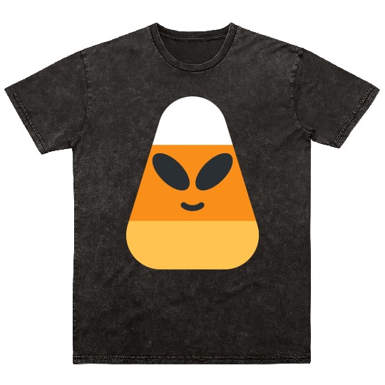 Alien Candy Corn Halloween Costume Mineral Wash T Shirts