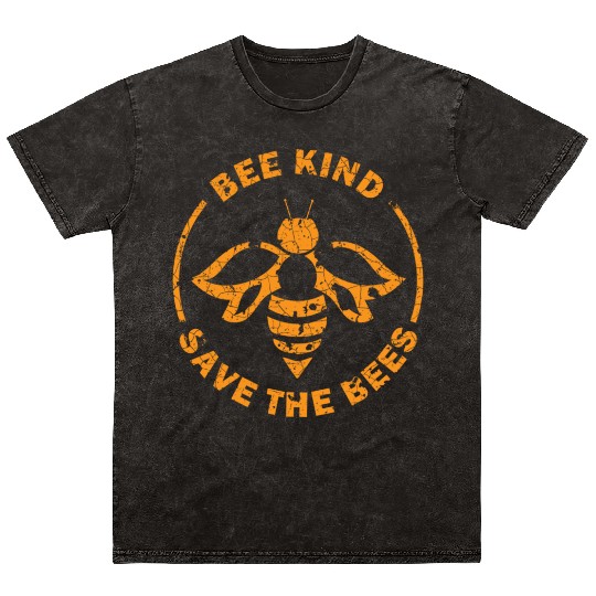 Bee Kind Save The Bees Mineral Wash T Shirts