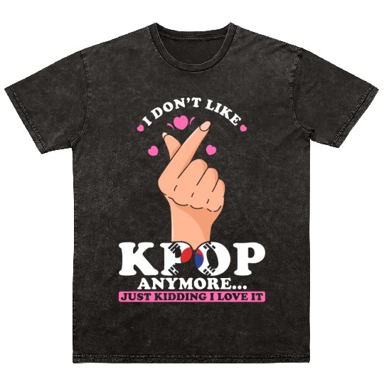 K-Pop I love Kpop Mineral Wash T Shirts
