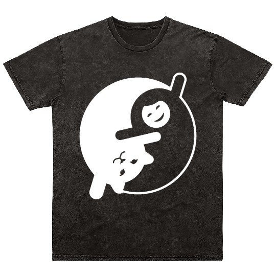 Yin Yang Symbol. Cub Leopard and Baby. Wildlife Mineral Wash T Shirts
