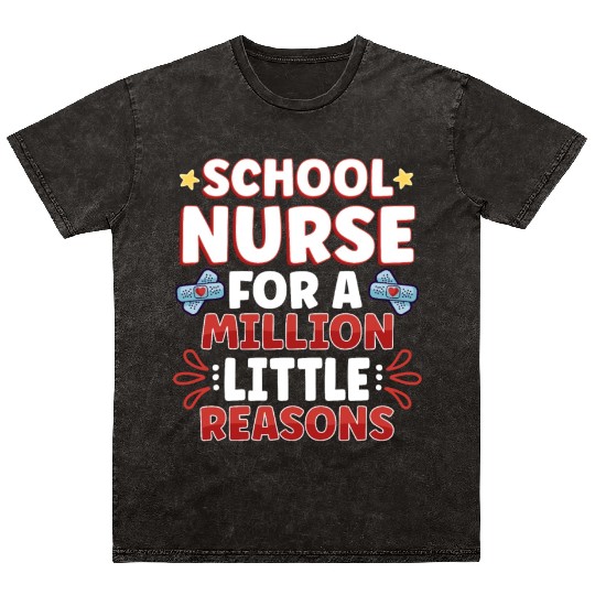 School Nurse Nursing Clinic Medical Stuff School Mineral Wash T Shirts