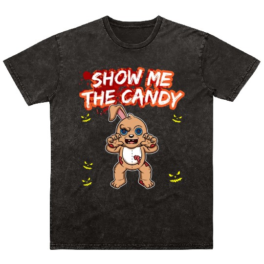 Show Me The Candy Halloween Costume Trick Or Treat Mineral Wash T Shirts