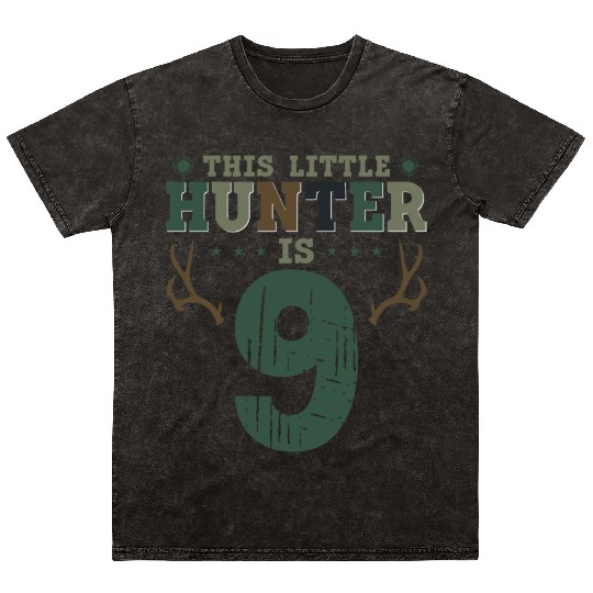 Buck Deer Hunting Hunter Kid 9th Mineral Wash T Shirts