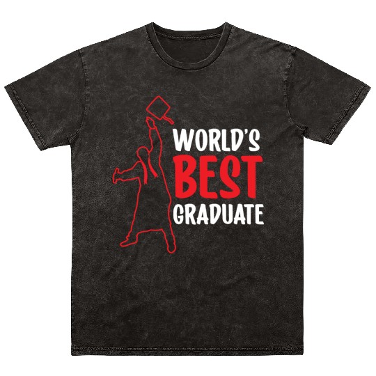 World's Best Graduate Graduating Team Graduation Mineral Wash T Shirts
