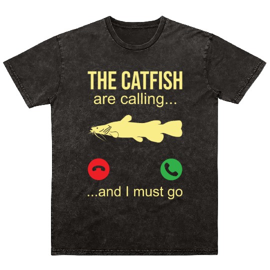 Catfish Phone Call - Blue Catfish Slayer Mineral Wash T Shirts