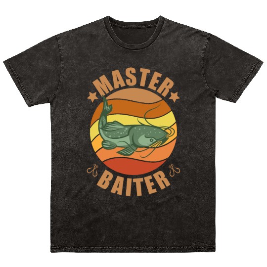 Master Baiter - Wels Catfish Hunter Mineral Wash T Shirts