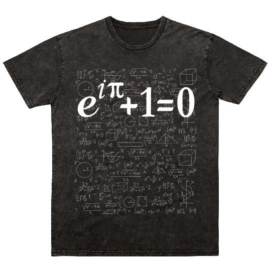 Eulers Identity Math Science Fun Most Beautiful Mineral Wash T Shirts