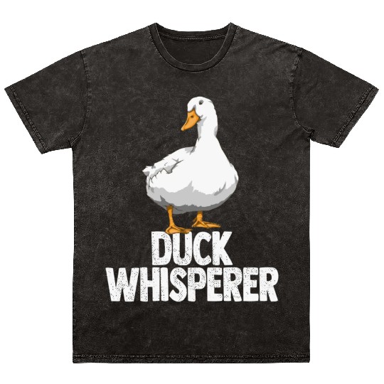 Duck Whisperer Funny Ducklings Farmers Mineral Wash T Shirts