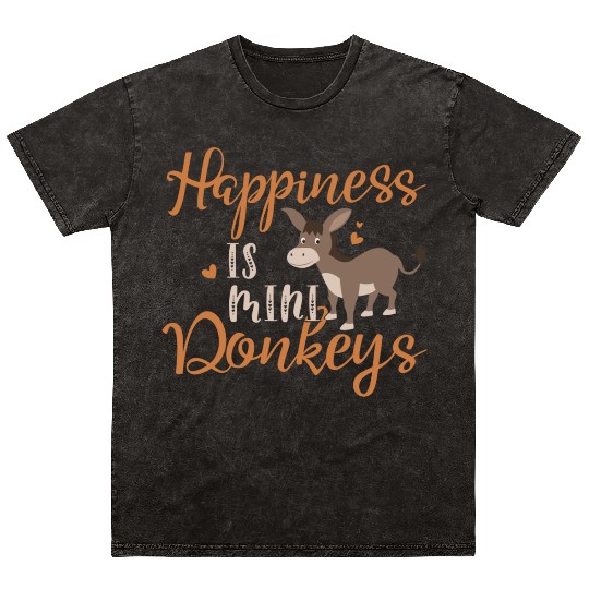 Miniature Donkeys Rancher Farmer Mini Donkey Lover Mineral Wash T Shirts