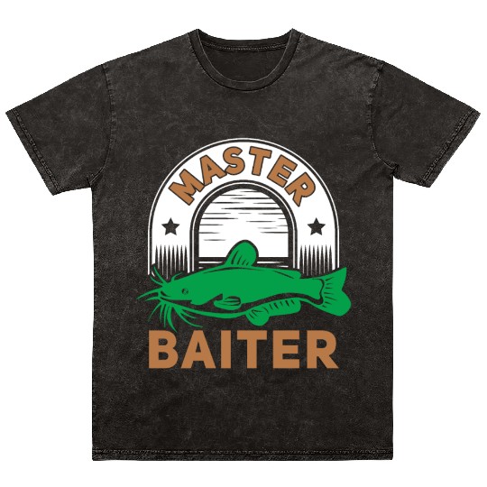 Master Baiter - Wels Catfish Hunter Mineral Wash T Shirts