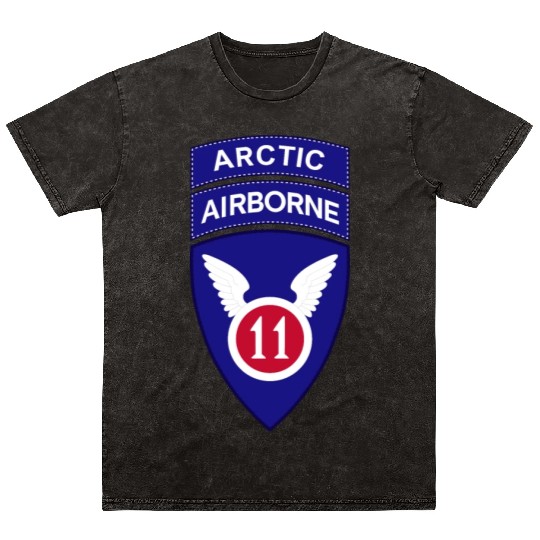 11th Airborne Division w Arctic Tab wo Txt X 300 Mineral Wash T Shirts