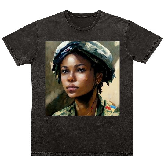 Beautiful US army combat medic painting Mineral Wash T Shirts