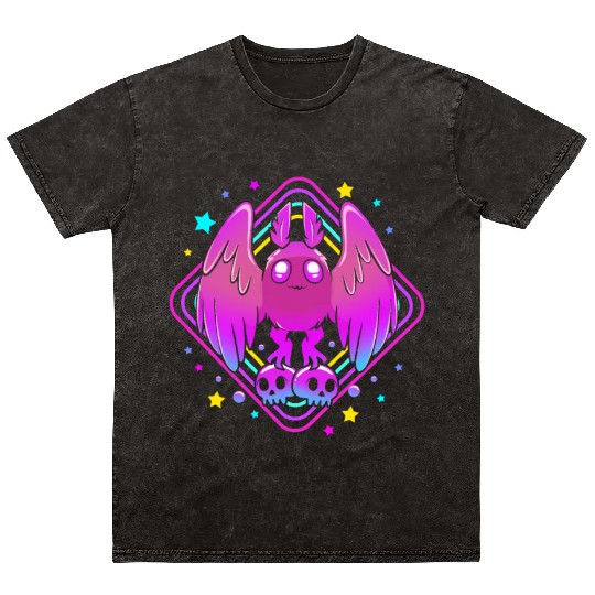 Pastel Goth Skull Aesthetic Gothic Cute Mothman Mineral Wash T Shirts