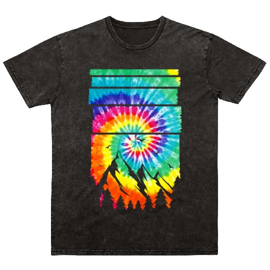 Mountain Nature Hiking Mountaineering Mineral Wash T Shirts