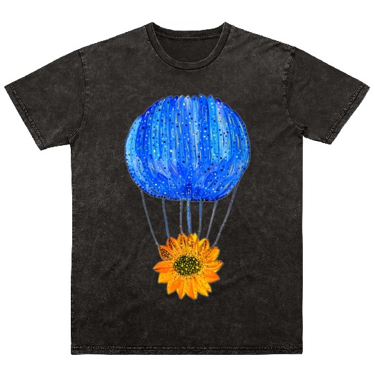Floral balloon. Ukrainian art. Petrykivka folk art Mineral Wash T Shirts