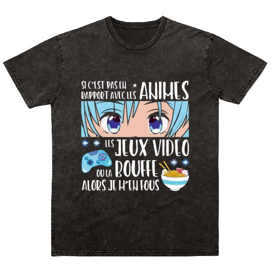 Japan Manga Kawaii Girls Kids Anime Mineral Wash T Shirts